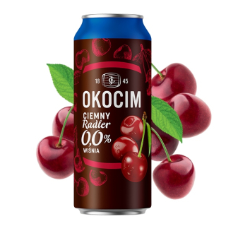 Nealkoholické pivo - Okocim Dark Radler 0.0% múdrosť