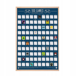 Plagát Scratchor 100 hry hrať mapu poškriabaniu