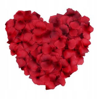 Darček na Valentína - Červené ružové vločky 500 ks.