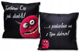 Darček na Valentína - Vankúš milujem ťa ako peklo 1 ks. Valentín