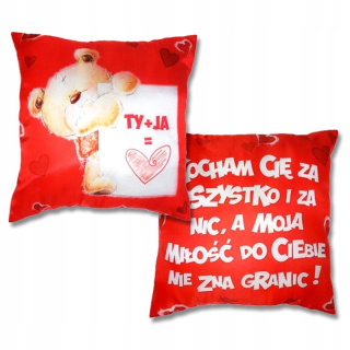 Darček na Valentína - Vankúš milujem ťa za všetko ... Valentín