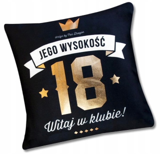 Vankúš darček pre 18. narodeniny osemnásť