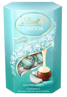 Lindt Lindor COCONUT pralinky kokosová čokoláda 200 g