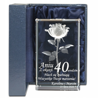 Dar pre priateľa pre 40. narodeniny 3D Rose