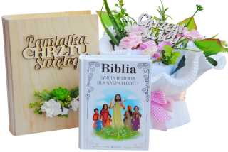 Doplnky na krst - Darček ku krstu Biblia Sväté Písmo Rytina Kytica