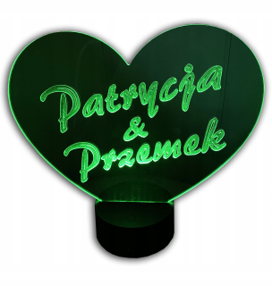 Darček na Valentína - Vianočná darčeková lampa s menami