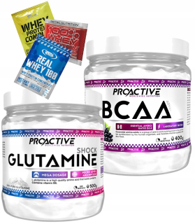Aminokyseliny - ProActive BCAA 400g + prírodný glutamín