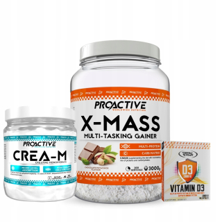 Gainer - Proaktívna X-Mass Nougat Gainer + Crea M Kreatín