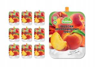 Peach Puree 100% Purena 350 g x 10 ks