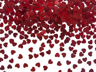 Darček na Valentína - Krásne konfetové srdcia srdca 30g