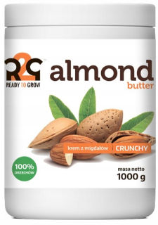 R2g mandľové maslo pasty 1kg 100% ALMOND CRUCHY