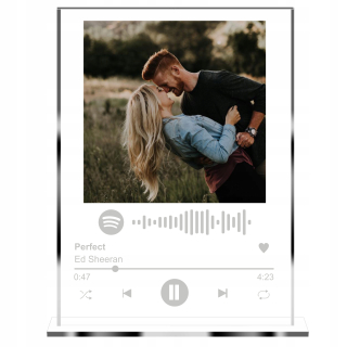 Glass frame Spotify darček soška