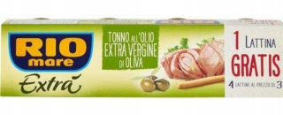 Rio Mare Taliansky tuniak v Olive Extra Ver 4x80g