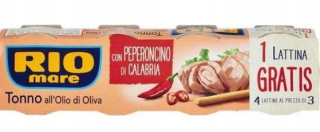 RIO MARE taliansky tuniak na olivovom oleji s chilli 4x80g