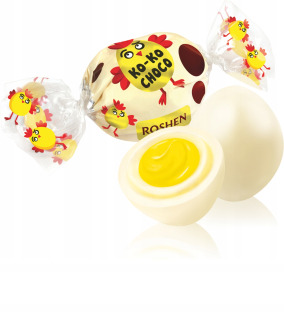 Roshen Ko-Ko Choco vajcia v kakaovej spatter 1kg