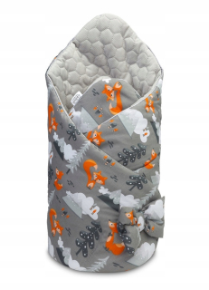 Doplnky na krst - Krstný roh odtiene sivej x 75 cm polyester