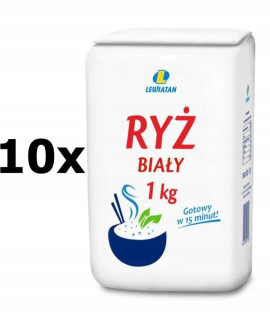 Biela stredná zrnitá ryža Lewiatana 10 x 1KG