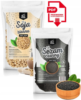 Pravé jedlá - čierny sezam 1000g + sójové bôby 1000g