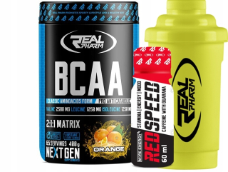 Aminokyseliny - Real Pharm BCAA Instant. Kombajne aminokyseliny