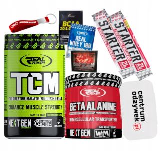 Kreatín - Real Pharm Beta Alanín 150 čiapky + TCM 300 Uzávery