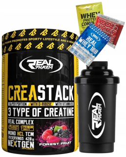 Kreatín - Real Pharm Crea Stack 420G -3 Kreatín Form