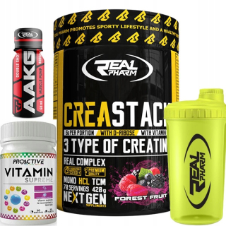 Kreatín - Real Pharm Crea Stack 420g. + ZDARMA!