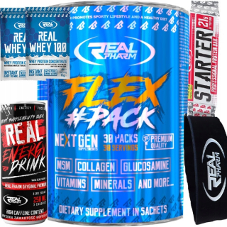 Ochrana kĺbov -  Real Pharm Flex Pack 30Sasz Original + Free