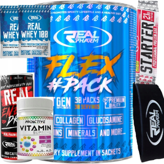 Ochrana kĺbov -  Real Pharm Flex Pack 30Sasz Zdravé rybníky, kosti