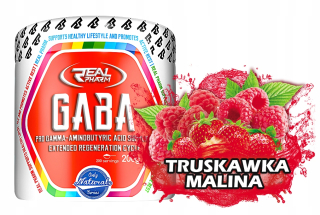 Testosterón - Real Pharm Gaba 200g Instant Strawberry Raspberry 4sen
