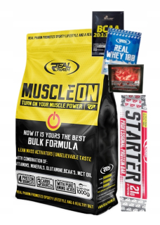 Gainer - Real Pharm MUSCLE NA 1 000 g mct oleja s nízkym obsahom cukru