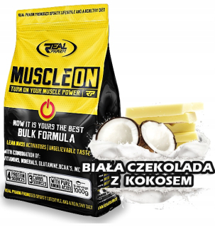 Gainer - Real Pharm Sval na hromadné 1000 g bielej kontroly. Coconut