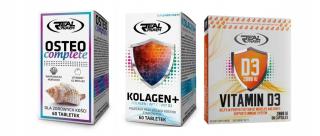 Ochrana kĺbov - Real Pharm Osteo 60TAB + COLLOGEN 60TAB + D3 60TAB
