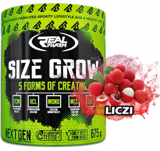 Kreatín - Real Pharm Size Grow Stak Creaine 675G Sila a moc