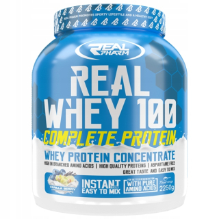 Proteín - Real Pharm Srvátka 100 | 2250g biela kontrola. Coconut WPC