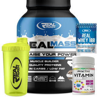 Gainer - Real Pharm Mass 3632G Perfektný Gainer Gratisy