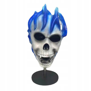 Halloween - Socha lebky od živice, figúrka hlavy ľudskej lebky živice