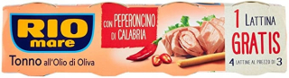 Rio Mare Tuniak v Oliwa s kalabrijským chilli x4