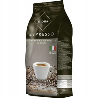Zrnková káva - Rioba espresso strieborná káva granulátor pečené 1 kg