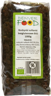 Sušené ovocie - Hrozienka Bezlepkové sultánky BIO 1 kg
