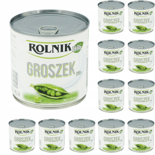 Poľnohospodársky hrášok Konzervovaný Bio v 12 x 425 ml