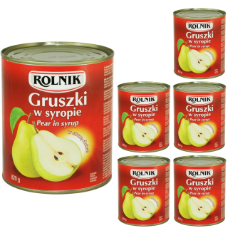 Farmár. Konzervované hrušky v sirupe 6 x 850 ml