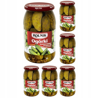 Farmár nakladaný uhorky bez konzervačných látok 6x 900ml