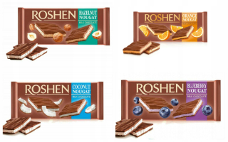 Roshen Chocolate Nougat Mix Walnut (5) Kokos (5) Jago
