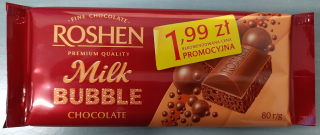 Roshen Mlieko Bulll Mliečne čokoládové bubliny 20ks