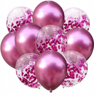 Darček na Valentína - Rose Red 10-dielna konfetový balón a dokončenie