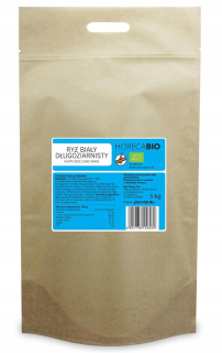 Biela ryža s dlhým zrnom, bezlepková, bio 5 kg - v