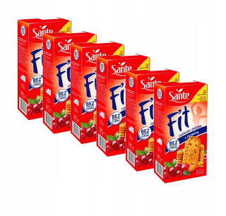 SANTE FIT CEREÁLNE COOKIES S BRUSKAMI 6x 300g