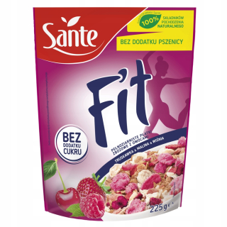 SANTE FIT FIT JAHODOVÁ MALINA Čerešňa 225G-8ks