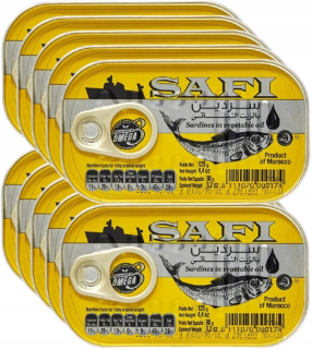 Sardines SAFI v oleji 10x125g M & K