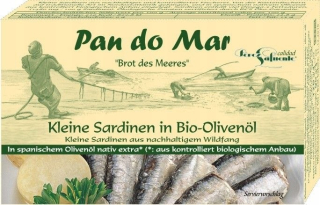 Sardinky v bio olivovom oleji 120 g - PAN DO MAR